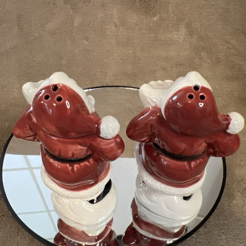 Christmas Omnibus Fitz‎ And Floyd Santa Salt And Pepper Shakers  Holiday 1990's